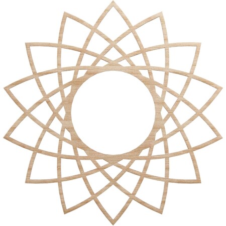Ekena Millwork Eleanor Wood Fretwork Pierced Ceiling Medallion, Alder, 28"OD x 10 3/4"ID x 1/4"T CMWP28X28X0250EAAL